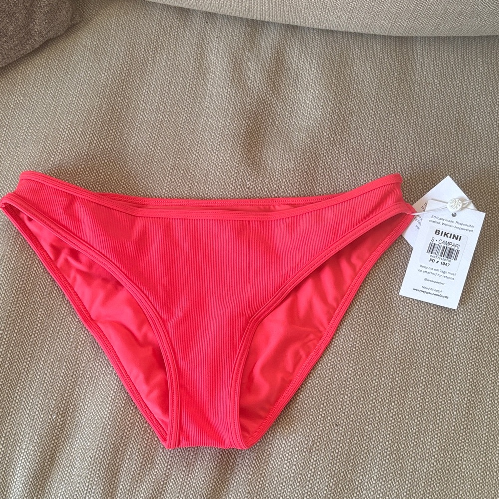 Vibrant coral pink Bikini Bottom